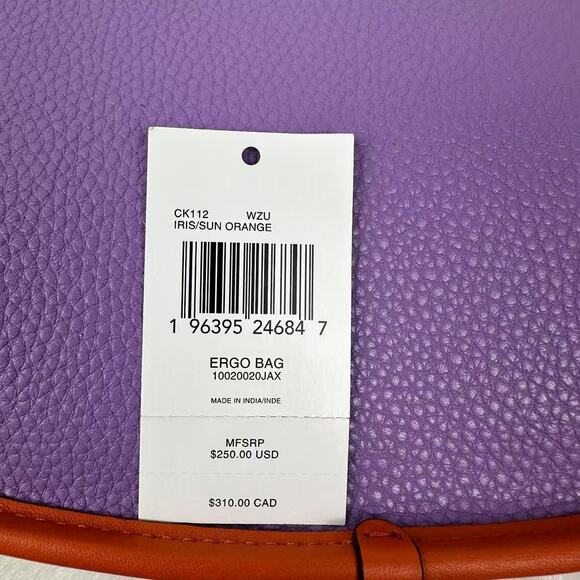 Coach Ergo Bag In Coachtopia Leather Shoulder CK112 Iris Sun Orange Rainbow NWT - Picture 3 of 7
